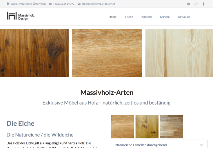 Massivholz Desig